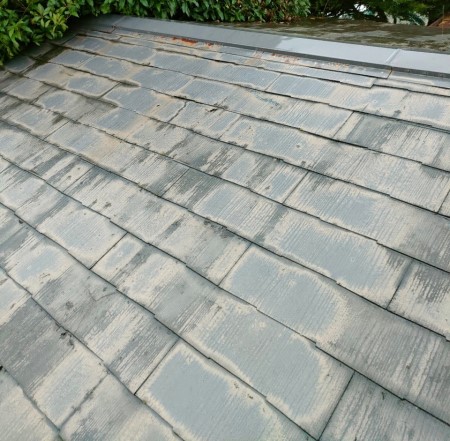 雨漏り　スレート屋根現地調査